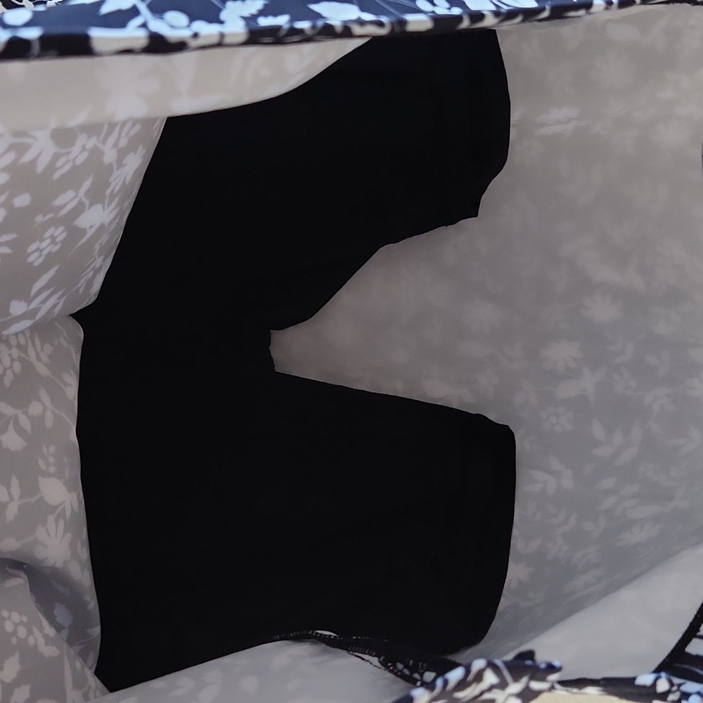 Floral Black and White Women's Swim Skirt - Picture 4 of 5